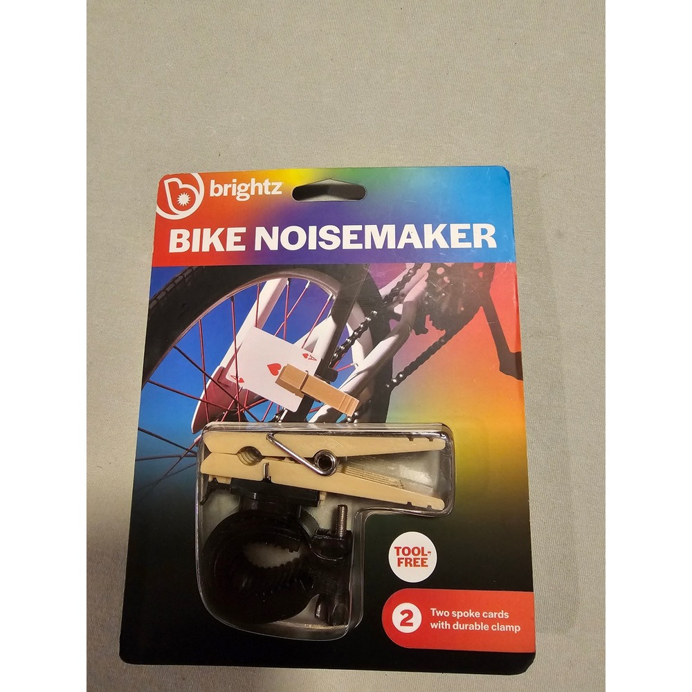 Brightz Bike Noisemaker Retro Spoke Card Kit With Adjustable Clamp
